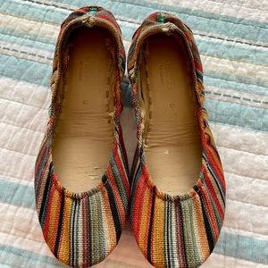 Tieks Size 6 Sunset Stripe Vegan Ballet Flat Shoes